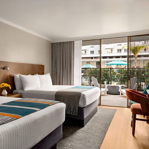 Trendy Room Two Queens